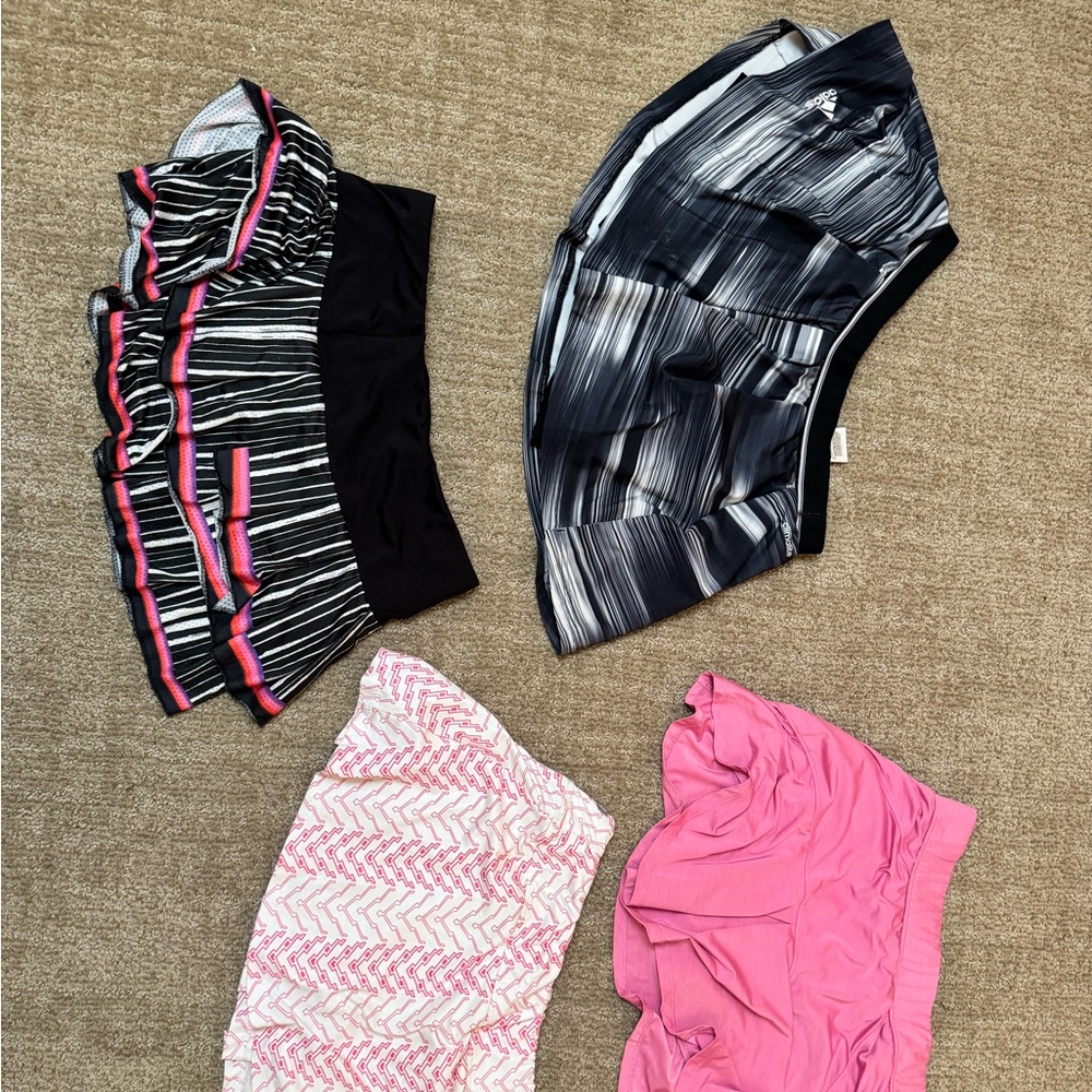 Lucky in Love Women's Skirts - Black, Pink, and White Stripe